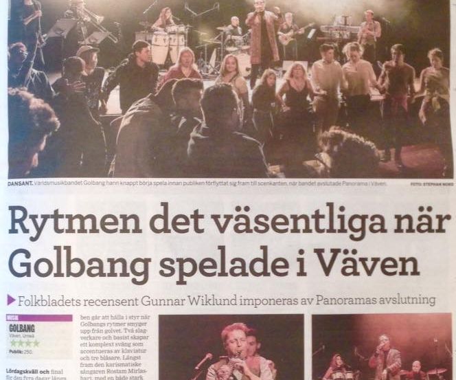 Golbang grupp & Publik & Reccension Av Folkbladet 21558819_10214517509
